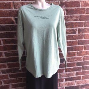 Womens‎ Greys Anatomy Size XXL Long Sleeve Green Tshirt